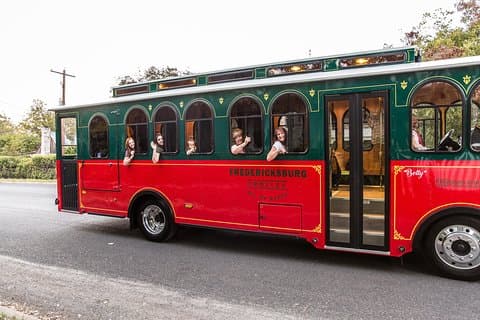 Excursão de bonde pela cidade de Fredericksburg
