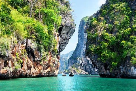 Ilhas Hong pela lancha de Krabi