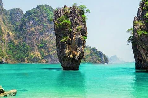 James Bond Island og Phang Nga Bay med kanopadling med stor båt fra Phuket