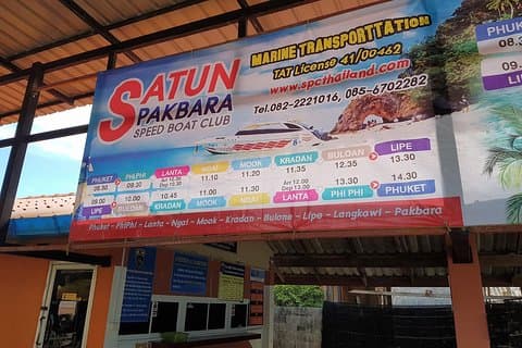 Koh Lipe a Koh Lanta di Satun Pakbara Speed ​​Boat in alta stagione