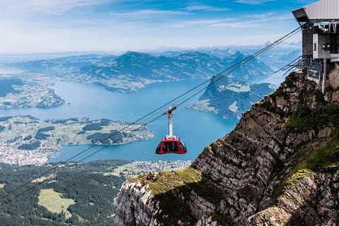 Mt Pilatus fra Luzern Inkludert båttur, gondol, taubane