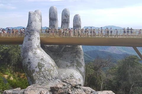 Golden Bridge Via Téléphérique et sanctuaire My Son de Da Nang ou ville de Hoï An (Privé)