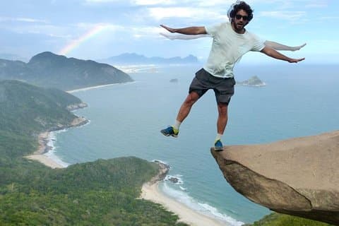 Pedra do Telégrafo Vandring och koppla av på en vild strand