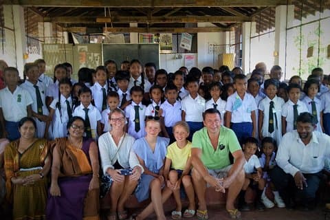 Sri Lankaanse blije gezichten