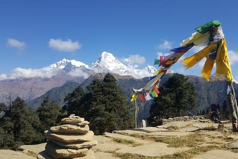 Ghorepani Poonhill die Nepal wandelt