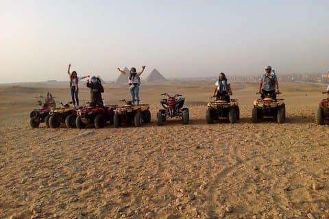 Enjoy Desert Safari nearby the Great Pyramids by a Quad Bike and Camel Riding