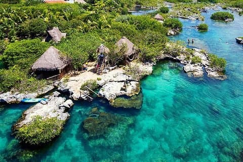 Aventure de plongée en apnée dans la lagune de Yal-Kú + cénote souterrain