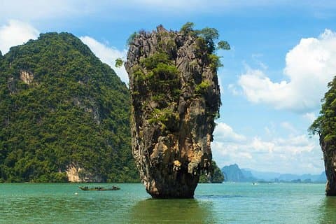 Phuket naar James Bond Island Tour inclusief kanovaren op zee met Longtail Boat