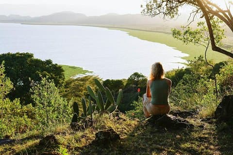 Hele dagen på Crescent Island med bådture ved søen Naivasha