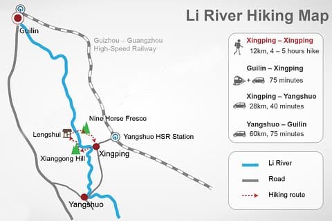 Dagelijkse privé Li River-wandeltocht inclusief Xingping en Xianggong Hill