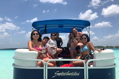 Bacalar Seven Color Lagoon Boat Adventure med grillmulighed