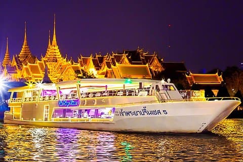 Chao Phraya Princess Dinner Cruise bij toegangsbewijs Bangkok (SHA Plus)