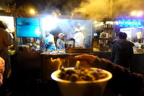Quito after-dark street food tour