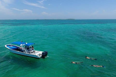 3 ilhas Snorkel no barco, Isla Blanca, Contoy, Mujeres