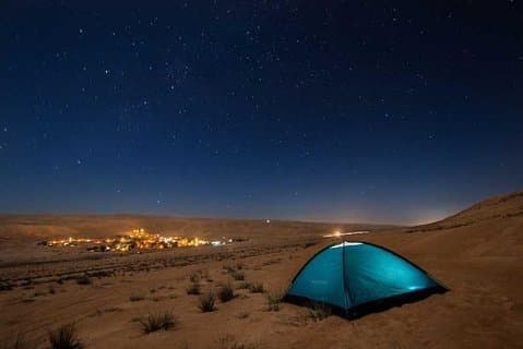 Camping tour in de lege wijkwoestijn, Salalah