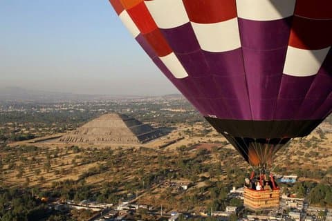 Teotihuacan luchtballonvaart met optionele fiets- of wandeltocht