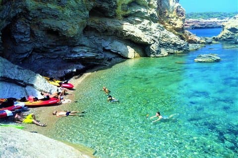Kajak och snorkla på Ibiza