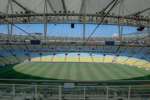 Maracanã en een van de clubs Stadion met een fotograaf