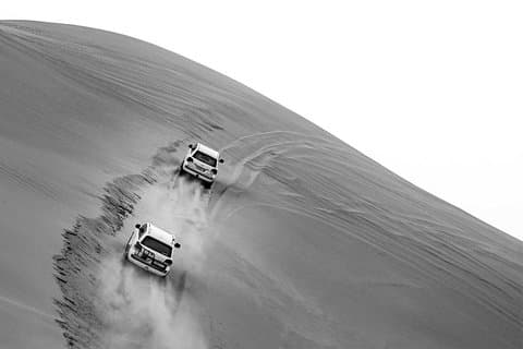 Sharing of Private Safari, Sand Boarding, Camel Ride, binnenzee Snel zwemmen
