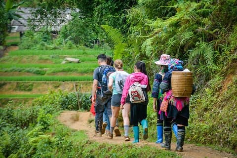 Trekking a través de campos de terrazas de arroz - 1 día