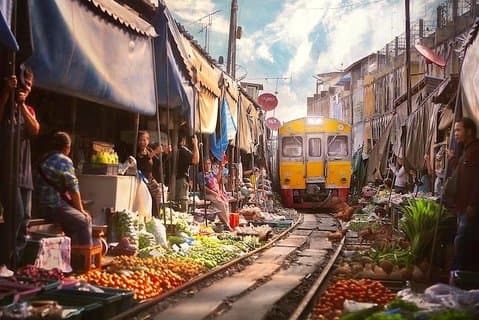 Forfait privé VIP [Visite du marché flottant double très populaire] Damnoen Saduak + Amphawa + Marché ferroviaire de Maeklong