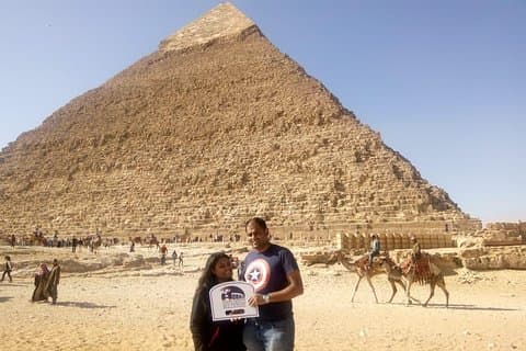 Stopover Cairo tour naar The Pyramids of Giza and Sphinx