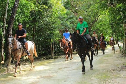 Ridning, Ziplines og svøm i en Cenote