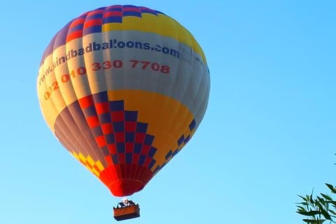 Hot Air Balloon over Valley of the kings