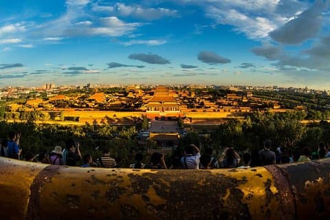 Forbidden City Bird's View på Jingshan Park och Hutong Walking Private Tour