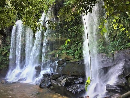 Privat Kulen 1000 Shiva Lingas vandfald Privat fra Siem Reap