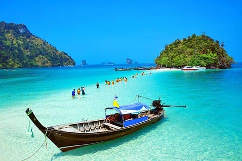 Excursión panorámica de un día a las Islas Krabi desde Phuket en barco grande y lancha rápida