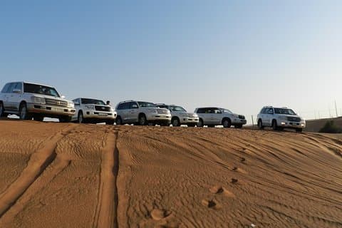 Ochtendwoestijnsafari Dubai, Dune Bashing, Kamelen & Sandboarden