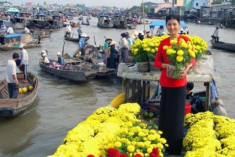Drijvende privémarkt Cai Rang in Can Tho 1 Day