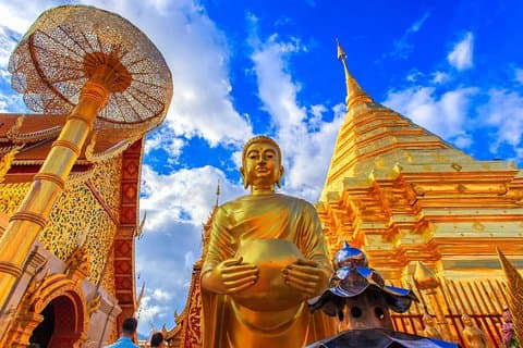 Tempels en stad van Chiang Mai