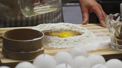 Kitchen demonstration: the realization of Cecio Ripieno