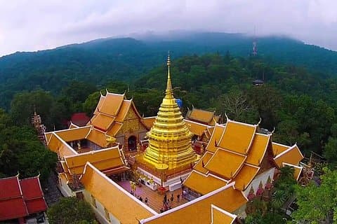 Doi Suthep fjelltempel tur og Thai håndverk landsby besøk