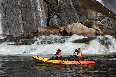 Kayaking in Ezaro Waterfall