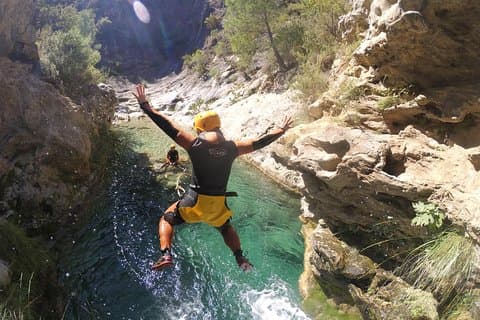 Canyoning bij Guadalmina in de buurt van Marbella