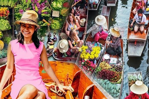 The Best of Maeklong & Damnoen Saduak: Railway & Floating Market