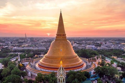 Desde Bangkok: Mercado de trenes, mercado flotante y tour de Nakhon Pathom