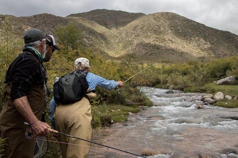 Tour guidato di pesca a mosca a Mendoza con Asado e Wine