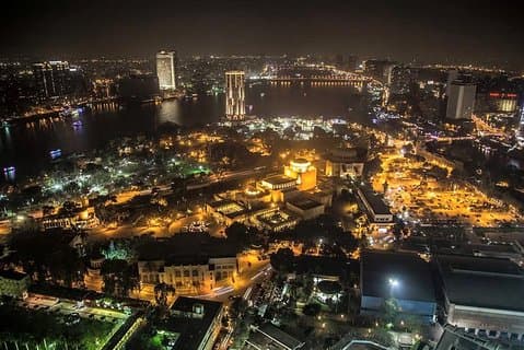 Cairo by Night (Nile Felluca - Cairo Tower-Khan el Khalili med middag)