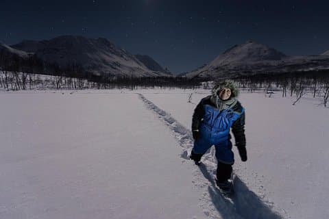 Excursion en raquettes sous les étoiles au départ de Tromso