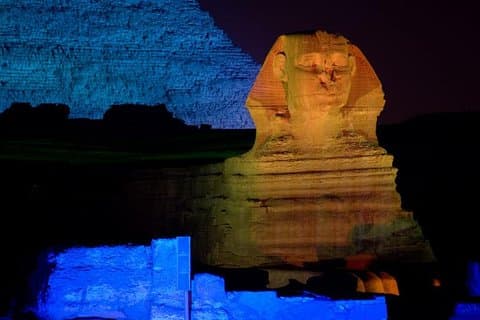 Spectacle son et lumière des pyramides de Gizeh avec transfert privé