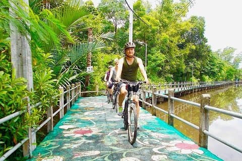 Perdido em Bangkok: passeio de bicicleta na selva do pulmão verde com almoço