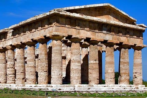 Fra Sorrento Paestum Temples Mozzarella gård Vin smagning frokost