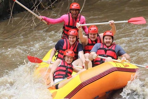 Rafting en eau vive sur la rivière Ayung et visite du village des arts d'Ubud