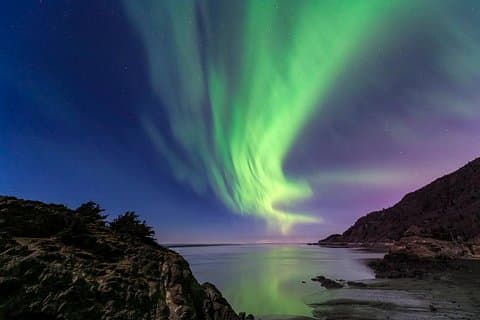 アンカレッジ オーロラ ツアーとオーロラの写真