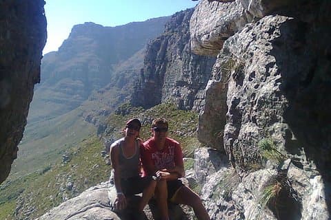An exciting scramble on Table Mountain