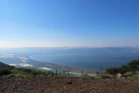 Il Mar di Galilea (Kinneret).